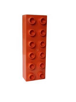 Lego Duplo Basic construction brick 2x6 (2300) dark salmon